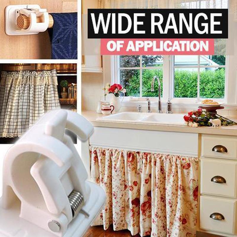 Nail-free Adjustable Rod Bracket Holders (2pcs) Nail-free Adjustable Rod Bracket Holders (2pcs)