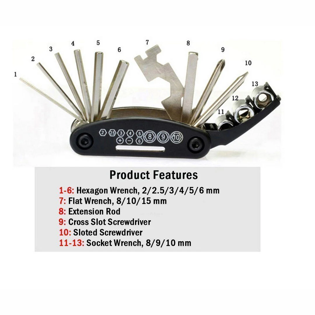 Hirundo 16-in-1 Chrome Plating EDC Multitool Hirundo 16-in-1 Chrome Plating EDC Multitool