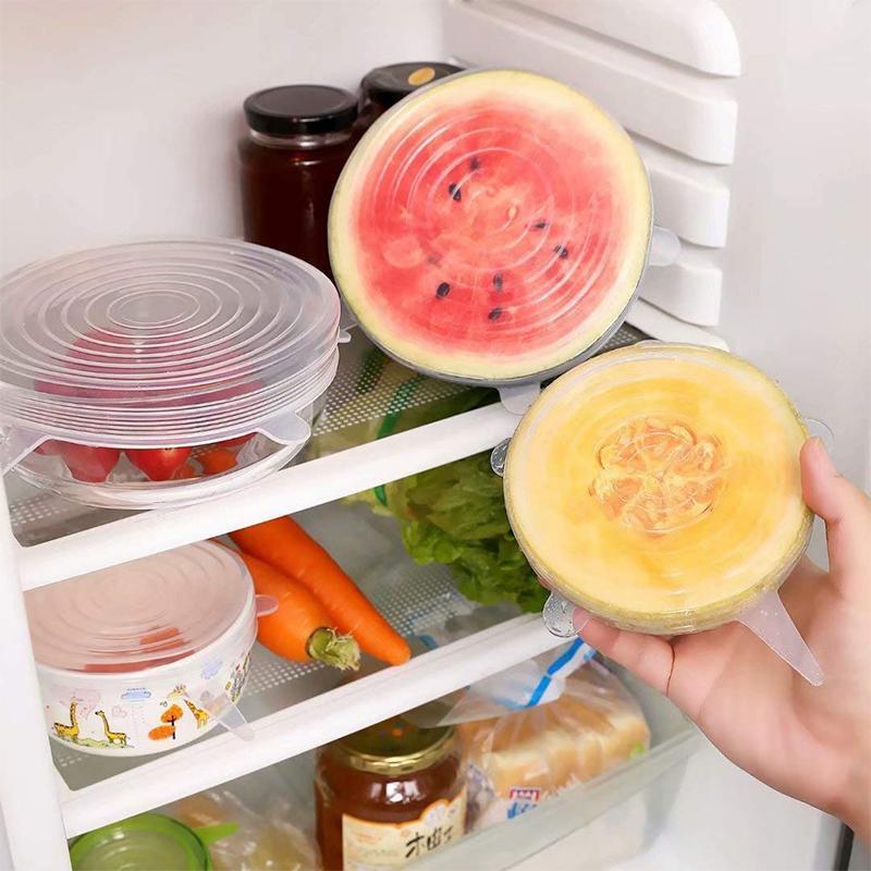 Stretchable Food Silicone Lid, 6 pieces/set Stretchable Food Silicone Lid, 6 pieces/set