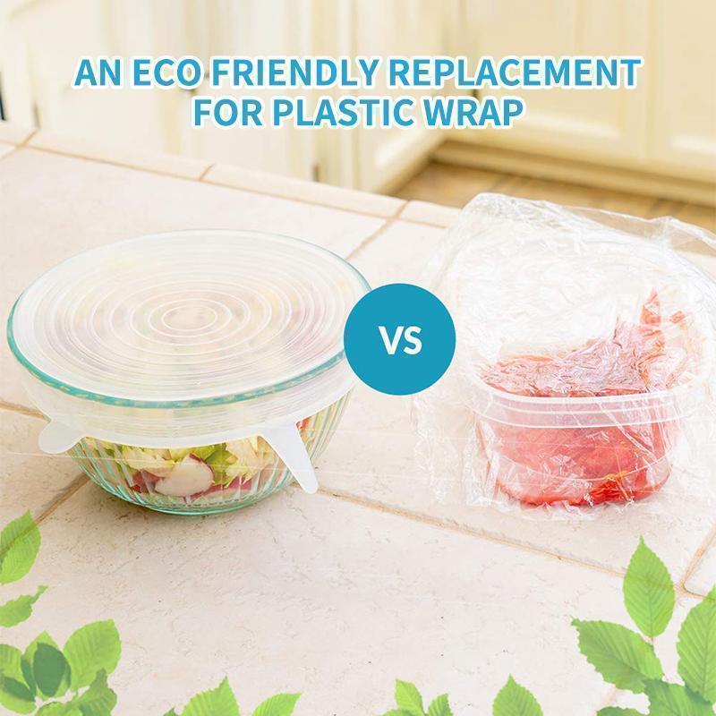 Stretchable Food Silicone Lid, 6 pieces/set Stretchable Food Silicone Lid, 6 pieces/set