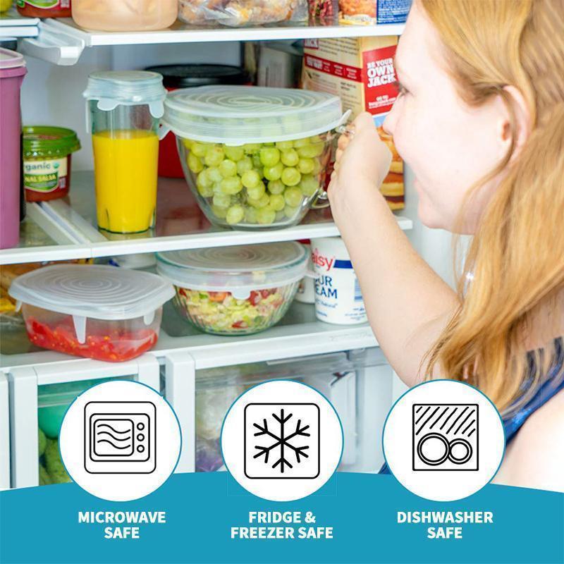 Stretchable Food Silicone Lid, 6 pieces/set Stretchable Food Silicone Lid, 6 pieces/set