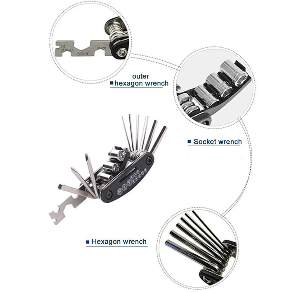 Hirundo 16-in-1 Chrome Plating EDC Multitool Hirundo 16-in-1 Chrome Plating EDC Multitool