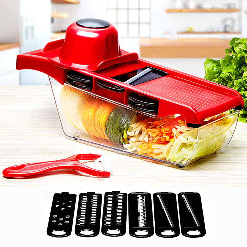 Vegetable Cutter with Six Steel Blades Vegetable Cutter with Six Steel Blades