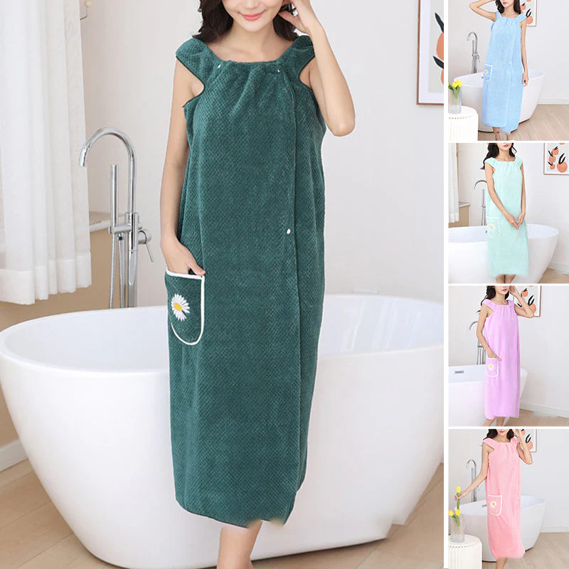 Quick Dry Absorb Water Wearable Bathrobe...
