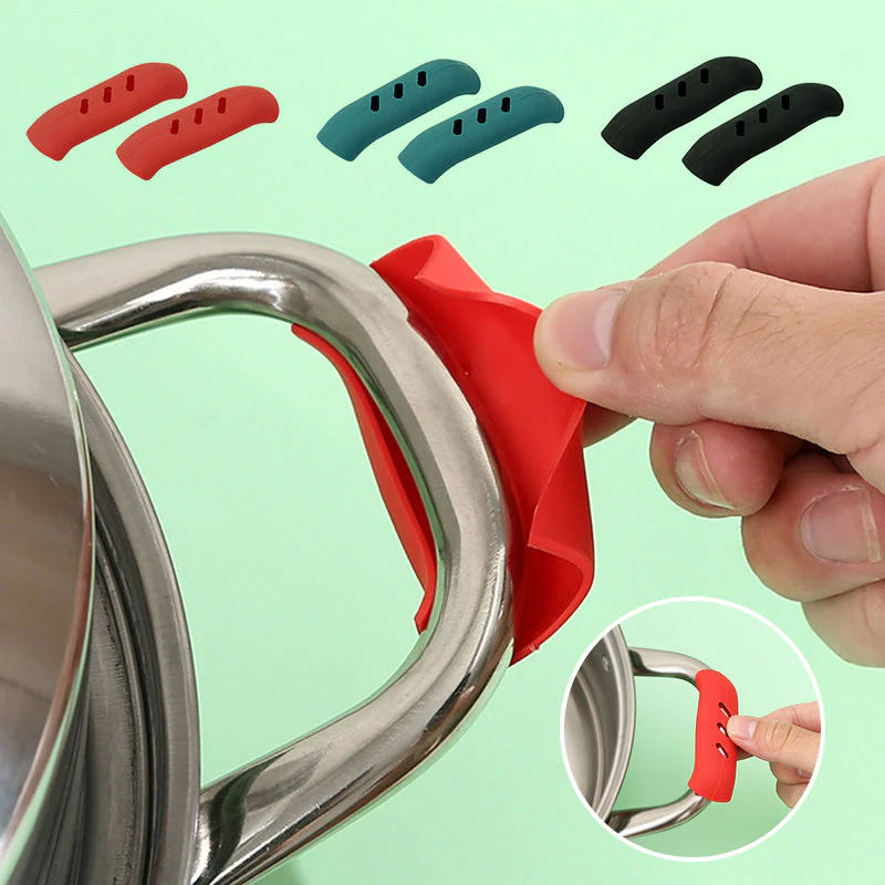Silicone Anti-scald Pot Handle Cover (2 PCS) Silicone Anti-scald Pot Handle Cover (2 PCS)